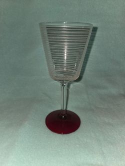 Stemmed Wine Glass with Red Base