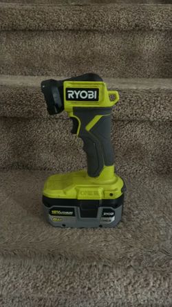 Ryobi one+ flashlight with 18V Lithium HIGH PERFORMANCE 6Ah battery