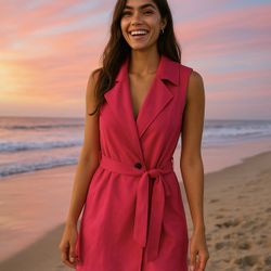 Pink Midi Dress – Great Condition! Worn Once! 💕