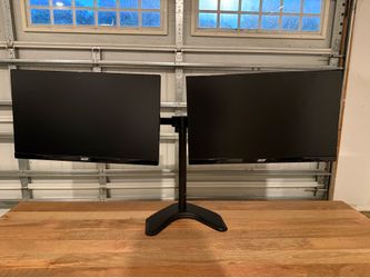 Dual Acer 24" Monitors + Dual Monitor Stand