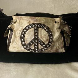 Retro  New Peace Symbol Purse