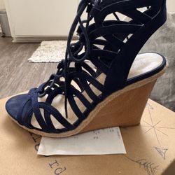 Indigo Wedges Size 9