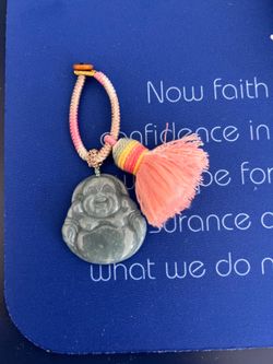 Jade Buddha bag charm