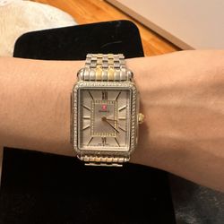 Michelle Two-Tone Stainless Steel & Diamond Bracelet Watch