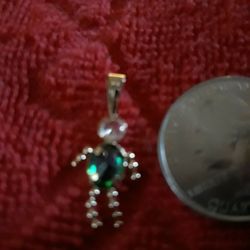 14K Gold Green Birthstone For May Boy Pendant