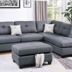Sectional Sofa + Ottoman