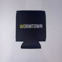Black and Yellow Wormtown Drink Koozie