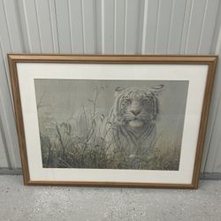 White Tiger Large Wall Art