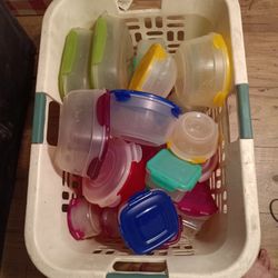 Large Amount Of Plastic Storage Containers 