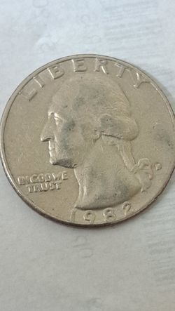 1982 D (Filled In Mint Mark) Error Quarter 