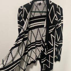 Black & White Cardigan Sweater -small 