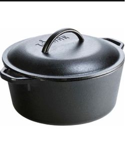 Lodge Cast Iron Dutch Oven 10 1/4 Inch No #8 DOL Made In USA