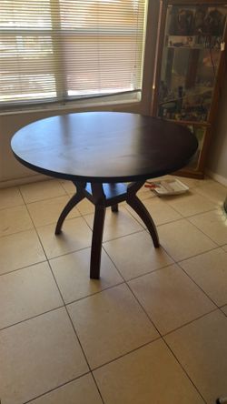 48” solid wood round table