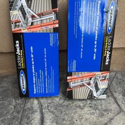 2 Werner ladder jacks long body - 2 rung support stages or planks up to 20” wide new asking $75 each
