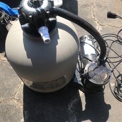 19" Pool Sand Filter With 1.5 Hp Pump