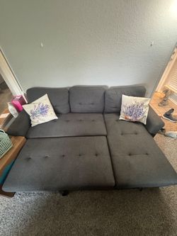 🛋️ Convertible Sleeper Sofa Bed with Storage – Excellent Condition