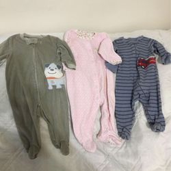 Carter’s kids sleep &play suits bundle 6 months