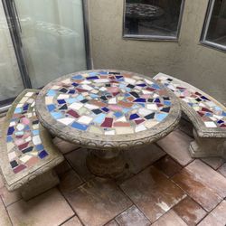 Mosaic Concrete Table