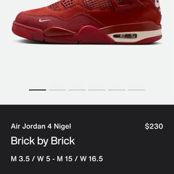 Jordan 4 Brick by brick 