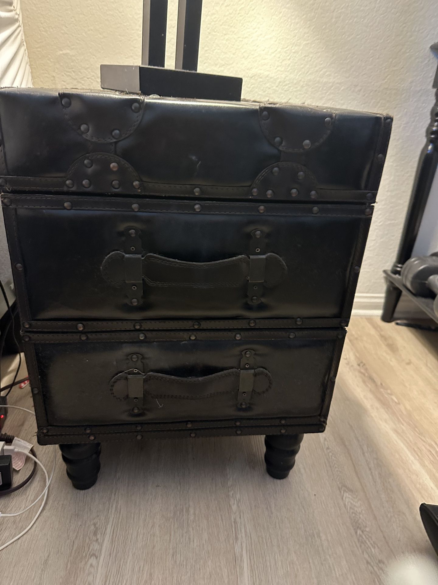 Leather End Table