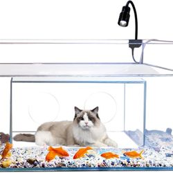 Cat House&Condos Toy Fish Aquarium Tank,Creative Funny Aquariums with Interior Space for Cats to Watch, 【2024 New Upgrade】,8mm Thickness Toughened Gla
