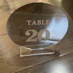 Wedding reception Table number 1-25 silver
