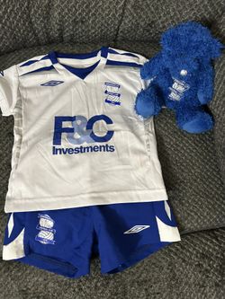 6-12 Months Birmingham City Football Club Outfit Plus Bcfc Teddy Bear 