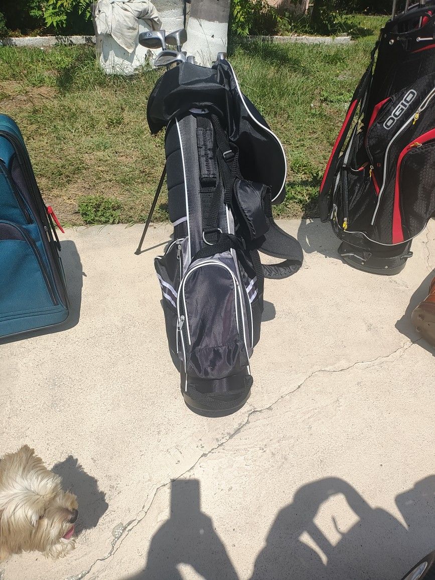 Mint Nitro Golf Bag Holiday Sale With Stand And With All The Clubs Shown.