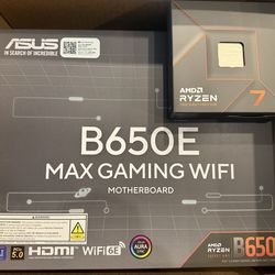 ASUS B650E MAX Gaming WiFi + Ryzen 7 7700X Bundle (NEW Sealed)
