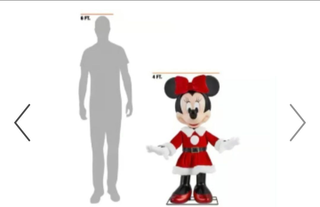 $300 for both used Disney 4 ft. Animated Holiday Mickey and Minnie Mouse