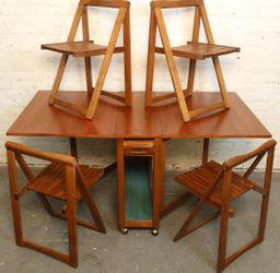 Mid century drop leaf table & chairs