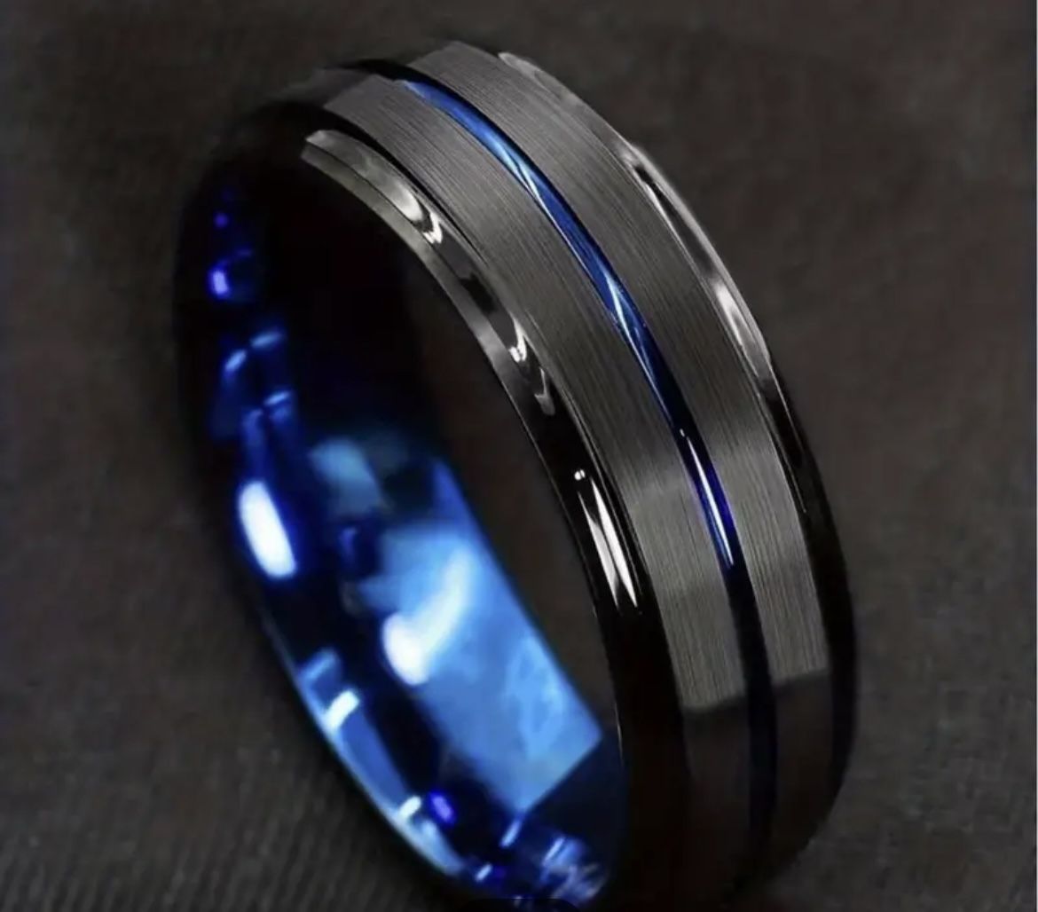 Titanium Steel Mens Wedding Ring Size 5, 9, 10, 11, 12, 13 