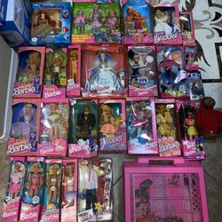 Brand new vintage 80s Barbie Sets. $30 each. Sharing sisters is $60. Unboxed Barbies with clothing, barbie house, and accessories is $200 for all. Or 