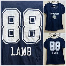 Dallas Cowboys # 88 Lamb T Shirt Womens Size Small