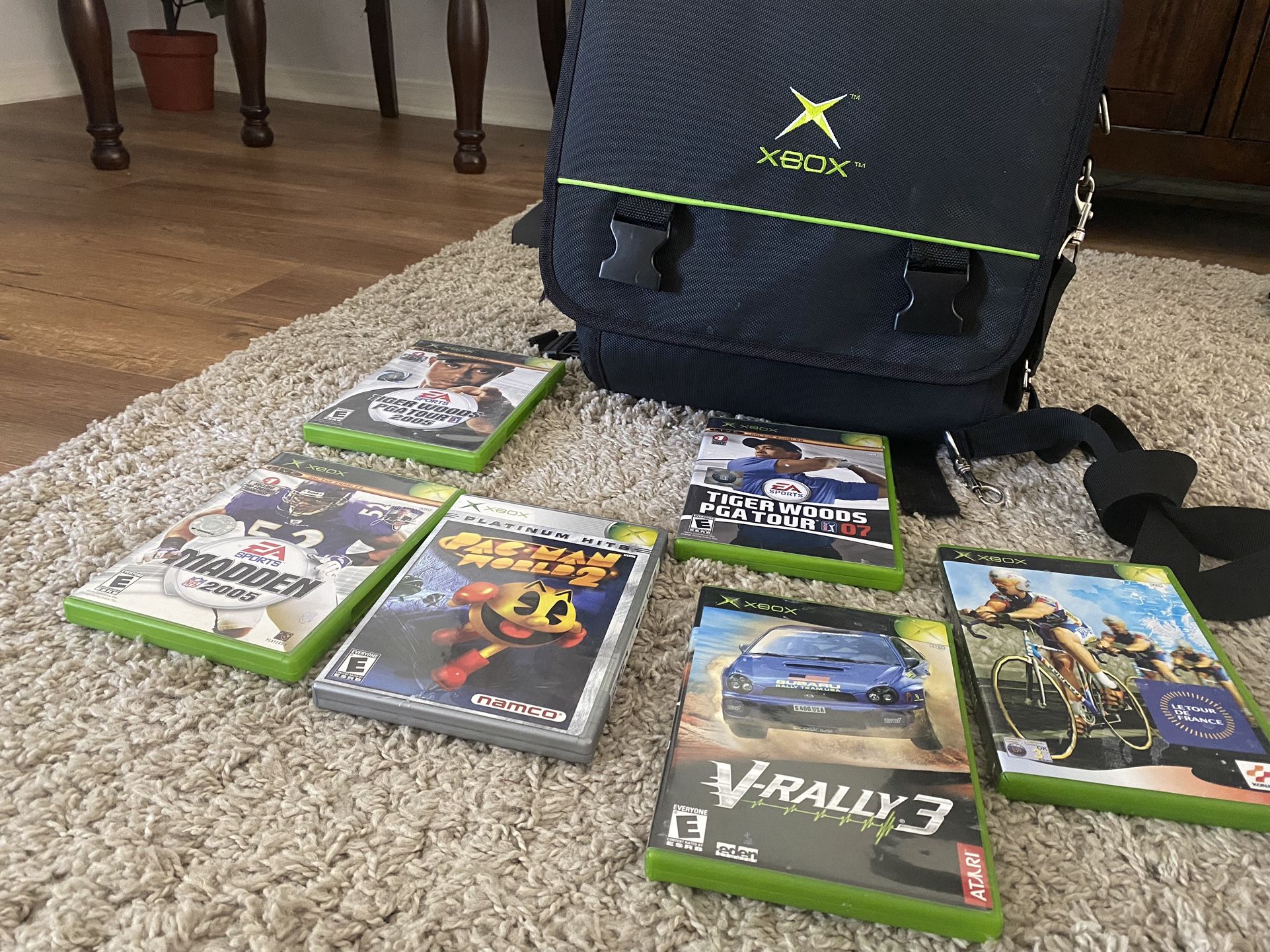 Original Xbox Bag And Games