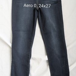 Womens Jrs Aeropostale 0 High Waisted Jegging Dark Denim Blue Jeans 24x27 Cotton 71%, Polyester 28%,
