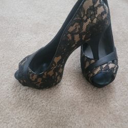 Lace Stiletto Heels Size 8M