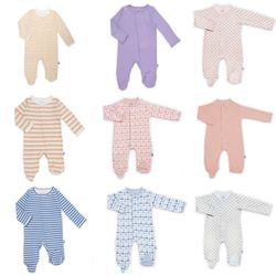 New Simply Magnetic Me Organic Cotton Footies Pajamas Onesies Baby Babies