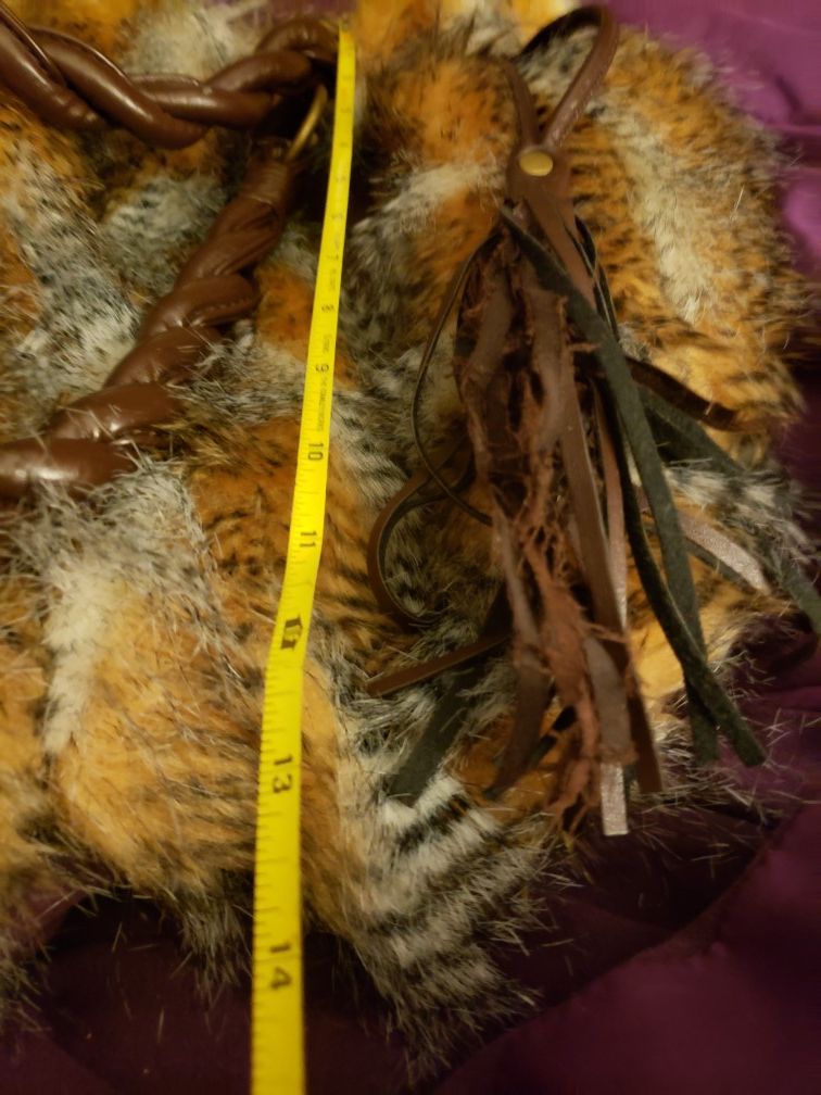 Pheasant Feather & Leather Purse