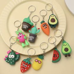 10pcs Cartoon Fruits Keychain Cute 🖤 $2 ea
