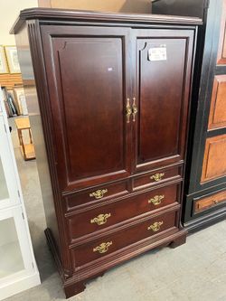 Traditional Cherry Wood Media Armoire
