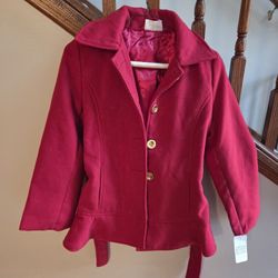 Women's New Red Dress Coat