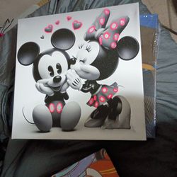 Mickey Mouse And Minnie Canvas