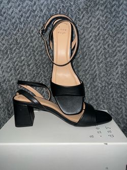 A New Day Black Block Heel Sandals