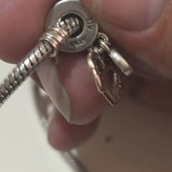 Pandora Charm Bracelets And Charms Silver (Rose Gold M❤️M). All Have ALE Numbers.