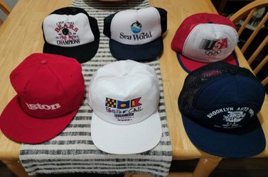 Lot of 6 Vintage 80s Snapback Trucker Caps $5-$10 each