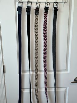 Braided stretchy golf belts - lot of 5 - sz 38/40