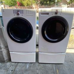 SET WASHER AND DRYER PEDESTALS 🆓️Free Delivery 🆓️ KENMORE WHITE -SIDE BY SIDE-