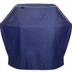 Highfield Edition Heavy Duty BBQ Grill Cover - 600D Polyester, Blue, 58” - Water and Weather Resistant - Rip-Proof Outdoor Protector for Grills