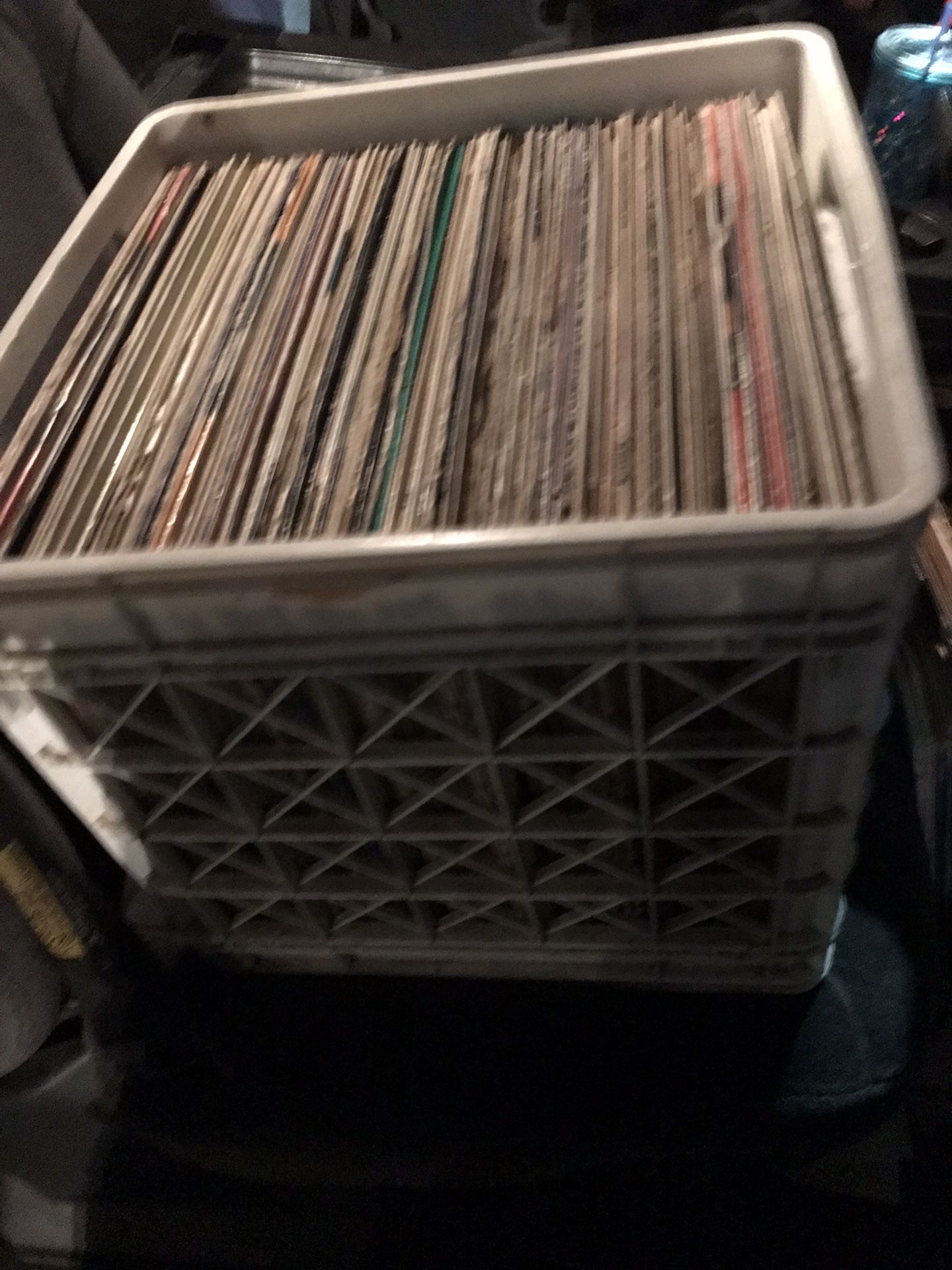 Lots Of Vintage Records 4 Milk Crates Full All Different Genres 